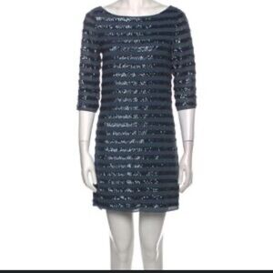 Alice + Olivia Stripe Sequin Shift Dress